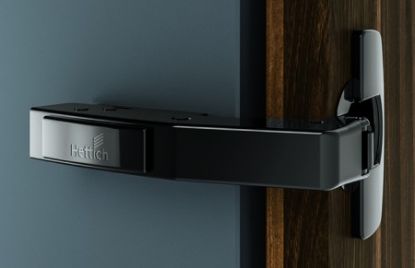 Picture of Hettich Obsidian Black Sensys 8639i W90 Hinge - for 90° Face Angle Application;