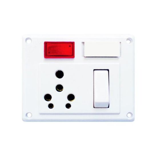 Picture of 4063 Switch Socket 5 In 1 With Fuse & Indicator (Unbreakable)