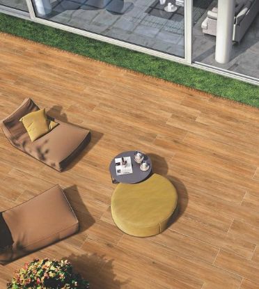 Picture of Pinecity Brown 1200x200 mm Grestek Matte Finish GVT Tile - 10.5 mm