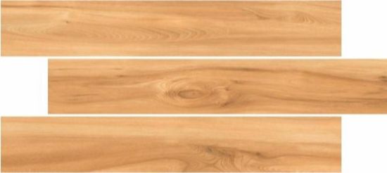 Picture of Beige Brich Wood 1200x200 mm Grestek Carving Finish GVT Tile - 10.5 mm