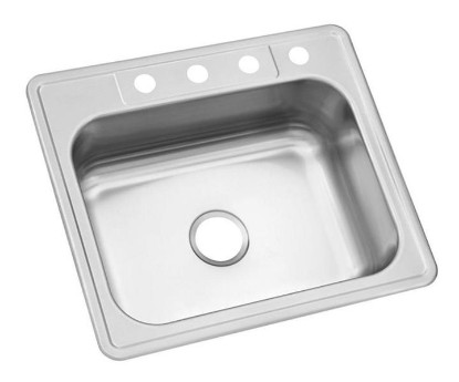 Picture of Jindal Mirror Finish 304.8x304.8x127 mm (12"x12"x5") Single Bowl Stainless Steel Kitchen Sink - 1 mm