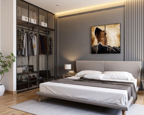 Picture of Modern Ascent: Floor-to-Ceiling Swing Wardrobe