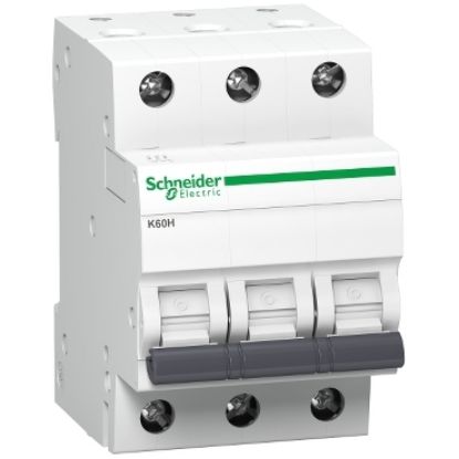 Picture of schneider electric Pack of 4 MCB K60H 3P 10A C 10kA