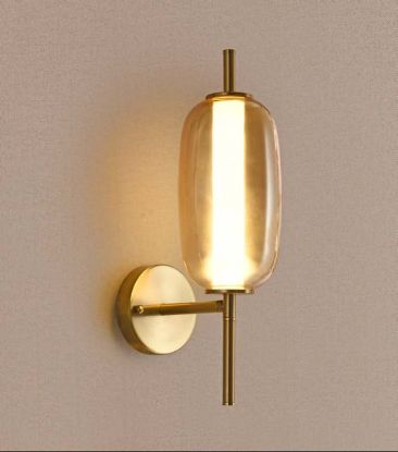 Picture of Light Casa LED H350 D120 E170 6561 METAL +GLASS BRASS+AMBER