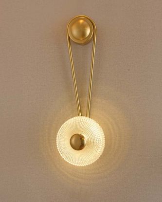 Picture of Light Casa LED H450mm D150mm E90 6675 METAL BRASS+HALF FROST