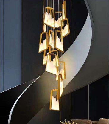 Picture of Mascon LED CCT D500 H3000 508012 METAL + MARBLE BRASS