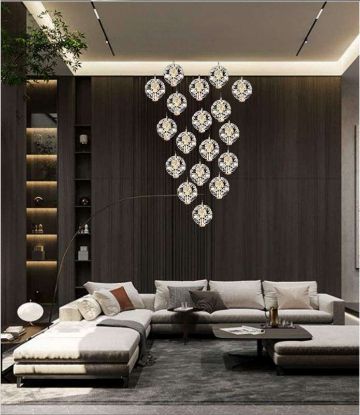 Picture of Mascon LED CCT D950 H3000(6+4+8+4+4+6) D16076 METAL+CRYSTAL COPPER BROWN