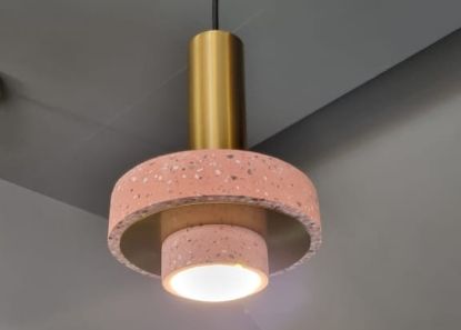 Picture of Mascon MSHL750081 (Pink) D220 (MM) E-27 Iron + Terrazzo Gold + Pink