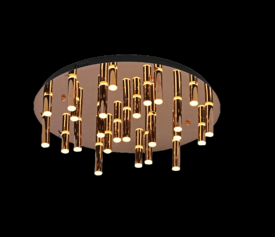 Picture of Mascon Luex MSXCL11402Square 600 x 600 (MM) LED Tunable & Dimmable with Remote Stainless Steel + Acrylic Rose Gold