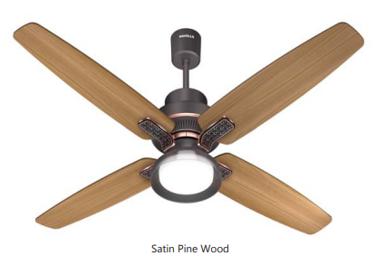 Picture of Havells Albus Underlight CCT, 1320 mm Ceiling Fan, Smoke Brown Wood