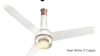 Picture of Havells Crista BLADC Underlight CCT, 1200 mm Ceiling Fan, Pearl White colour