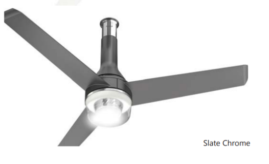 Picture of Havells Crista BLADC Underlight CCT, 1200 mm Ceiling Fan, Slate Chrome colour