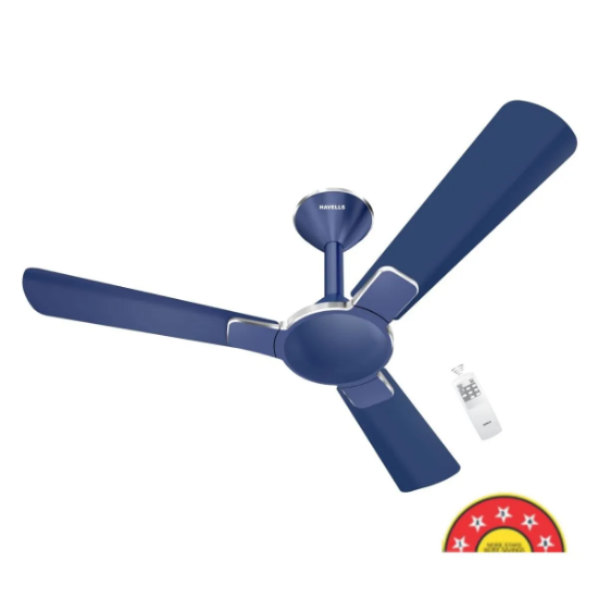 Picture of Havells Enticer BLDC, 1200 mm Ceiling Fan, Indigo Blue Chrome Colour 