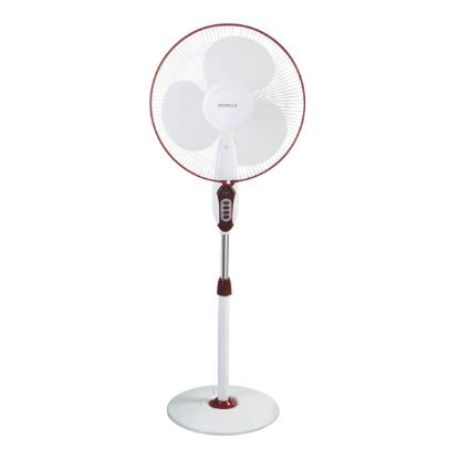 Picture of Havells Sprint LED Remote, 400 mm Pedestal Fan, Wine Red Colour 