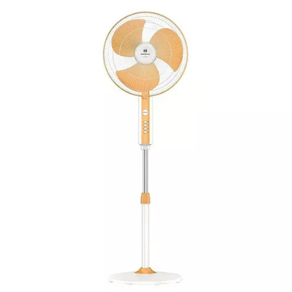 Picture of Havells Marvel Wind HS, 400 mm Pedestal Fan, White Yellow Colour 