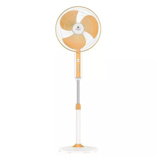 Picture of Havells Marvel Wind HS, 400 mm Pedestal Fan, White Yellow Colour 