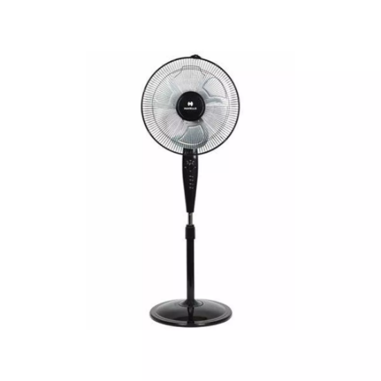 Picture of Havells Trendy Metallic, 400 mm Pedestal Fan, Metallic Black Colour 