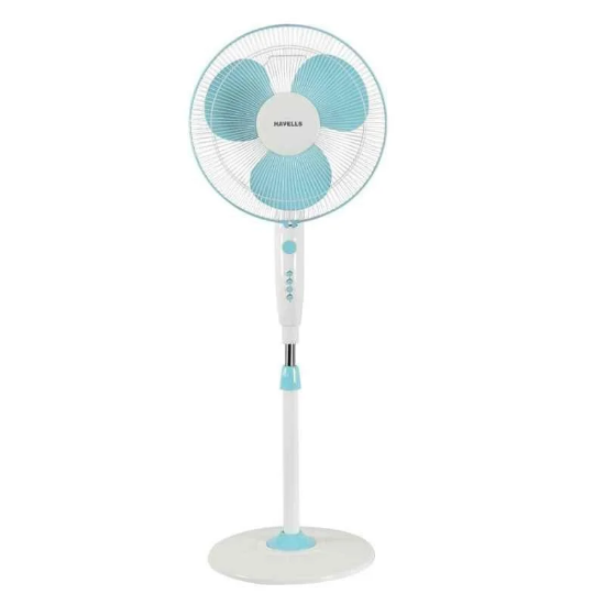 Picture of Havells Trendy, 400 mm Pedestal Fan, Blue White Colour 