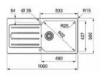 Picture of Franke UBG 611-100, Single Bowl with Drainer, Oatmeal Colour