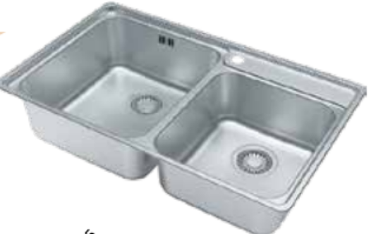 Picture of Franke BCX 620-38, Double Bowl, Stainless Steel, Satin