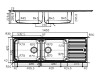 Picture of Franke RSX 621(0.8mm), Double Bowl with Drainer , Stainless Steel, Satin