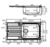 Picture of Franke RSX 611-91(0.8mm), Single Bowl with Drainer, Stainless Steel, Satin