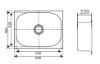 Picture of Franke 610 X Grand(0.8mm), Single Bowl, Stainless Steel, Satin