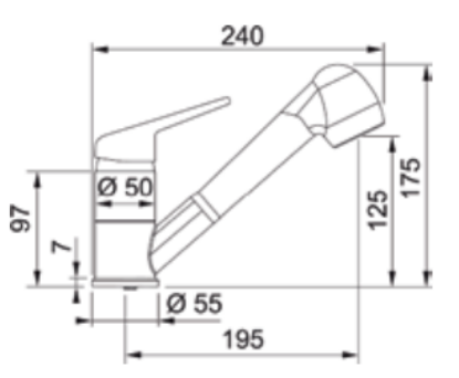 Picture of Franke RMD 891 (Novara Plus Spray Top) Stainless Steel, Satin