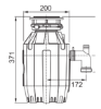 Picture of Franke Food waste disposer TE-125 1-1/4 HP