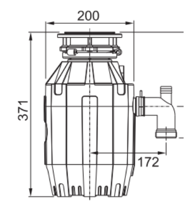 Picture of Franke Food waste disposer TE-125 1-1/4 HP