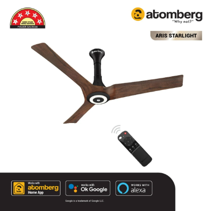 Picture of Atomberg, Aris Starlight Ceiling Fans with Underlight, Dark Teakwood Colour