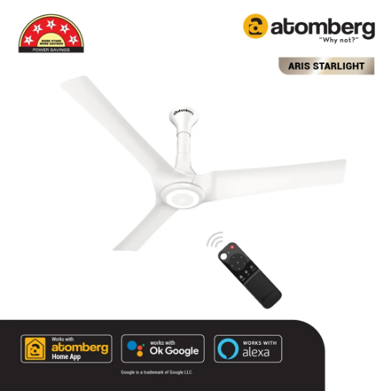 Picture of Atomberg, Aris Starlight Ceiling Fans with Underlight, Marble White Colour