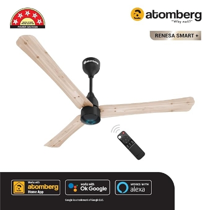 Picture of Atomberg, Renesa Smart+ Wooden, Ceiling Fan, Natural Oakwood Colour