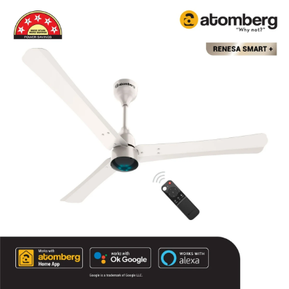 Picture of Atomberg, Renesa Smart+ Metallic, Ceiling Fan, Pearl White Colour