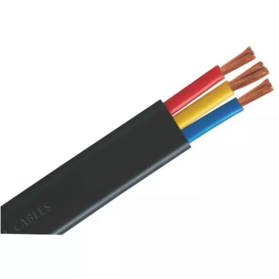 Picture of Polycab 3C Flat Submersible Cables, 4 sqmm, 100 M length, Drum Packing - 500/1000 Mtrs