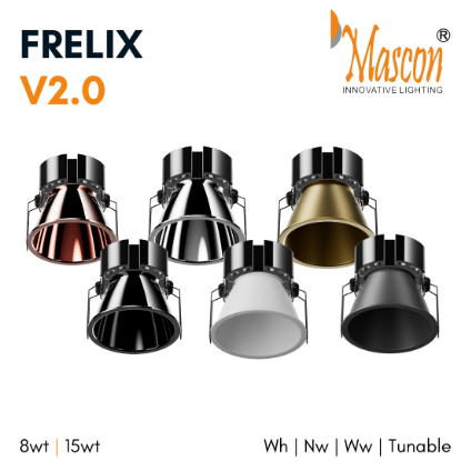 Picture of  Frelix V2 ML-C146A  Recessed COB Downlight System - 08W, White/Matt.Black Colour