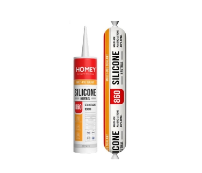 Picture of Buildingsteps Homey 860 Multi-Use Sealant is a one–part, neutral cure, multi-purpose silicone sealant Glass, aluminium, ceramics, tiles