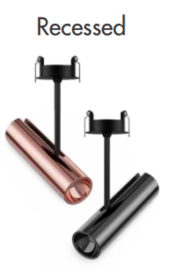 Picture of Lucchino ML-R513 Surface Spot / Track Lighting System- 08W, Gun Black/Brass/Copper/Matt SS Colour