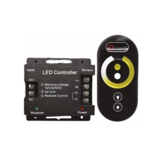 Picture of ML-R006, 2.4G RF CCT controller with touch based remote 12-24V, RF Remote and Sensor System