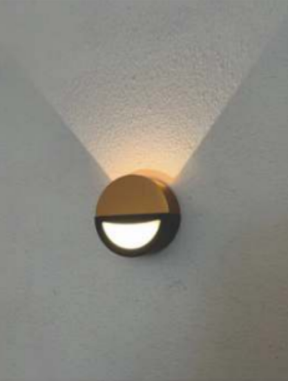 Picture of ML-OD687, Fusco, Outdoor Wall System - 1+2W,  Black & Matt Gold Colour