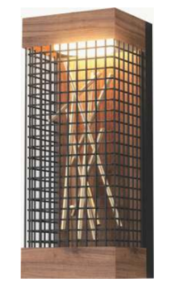 Picture of MS-OW1114, Kokev, Outdoor Wall System - 09W, Sand Black & Wood & Gold Colour