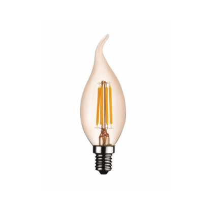 Picture of ML-B202(C35L), Aramis, LED Lamos/ Filament Bulbs - 04W,  Amber Glass Colour