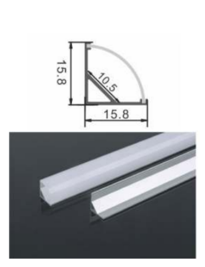 Picture of ML-P303, Aluminum Profile, 2mtr, Matt Aluminum Colour