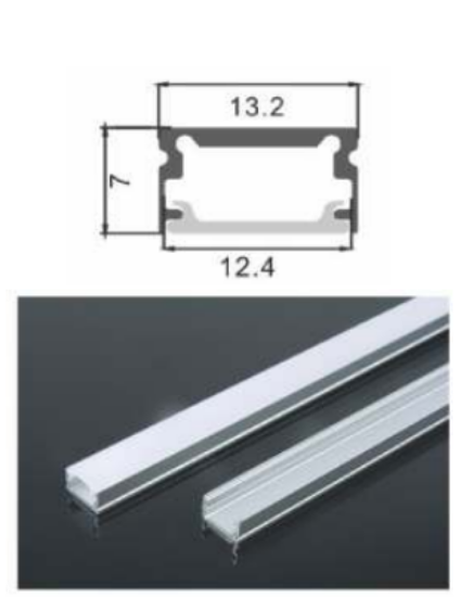 Picture of ML-P305, Aluminum Profile, 2mtr, Matt Aluminum Colour