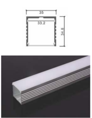 Picture of ML-P311, Aluminum Profile, 2mtr, Matt Aluminum Colour