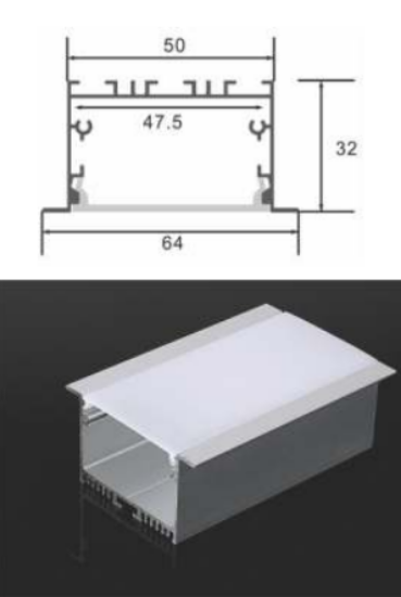 Picture of ML-P313, Aluminum Profile, 2mtr, Matt Aluminum Colour