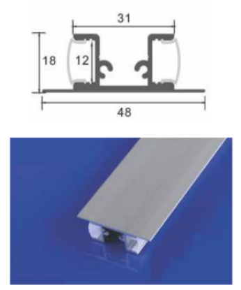 Picture of ML-P318, Aluminum Profile, 2mtr, Matt Aluminum Colour