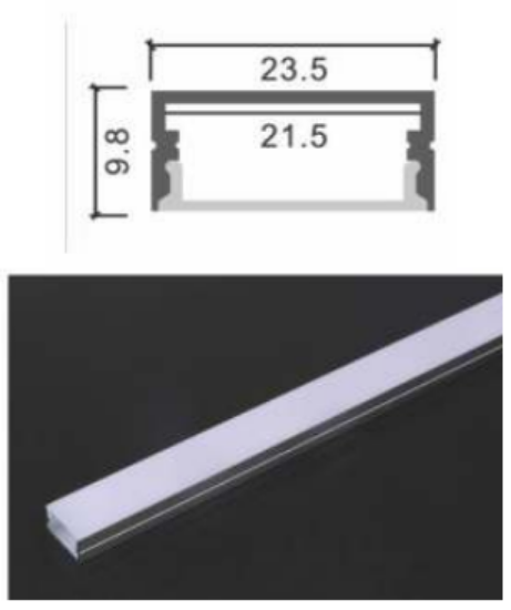 Picture of ML-P321, Aluminum Profile, 2mtr, Matt Aluminum Colour