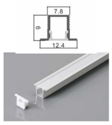 Picture of ML-P323, Aluminum Profile, 2mtr, Matt Aluminum Colour