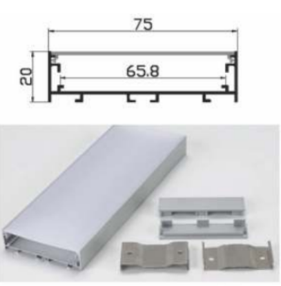 Picture of ML-P342, Aluminum Profile, 2.4 mtr, Matt Aluminum Colour